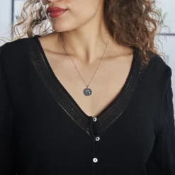 Collier Astr Argent Oxydes De Zirconium