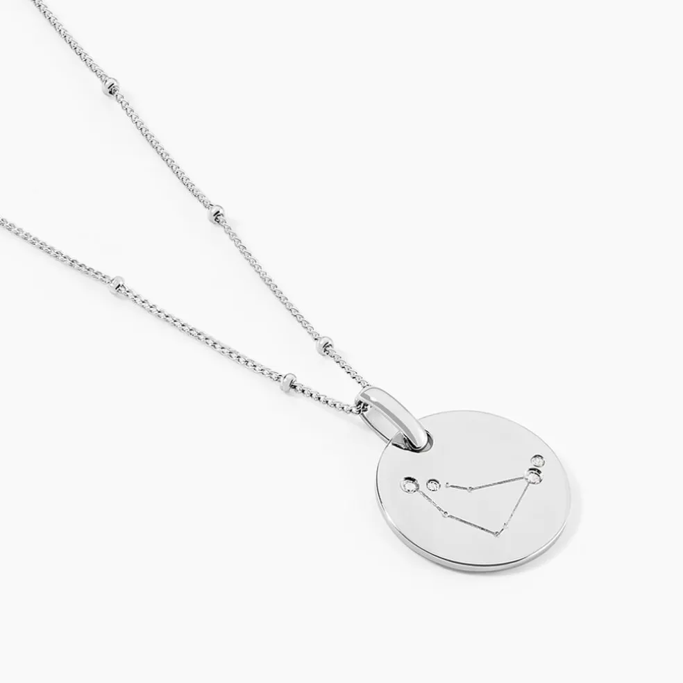 Collier Astr Argent Oxydes De Zirconium