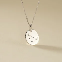 Collier Astr Argent Oxydes De Zirconium