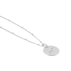 Collier Astr Argent Oxydes De Zirconium