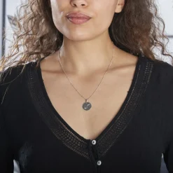 Collier Astr Argent Oxydes De Zirconium