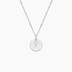 Collier Astr Argent Oxydes De Zirconium