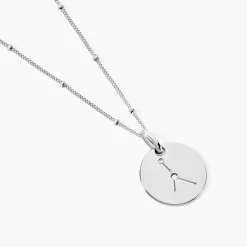 Collier Astr Argent Oxydes De Zirconium