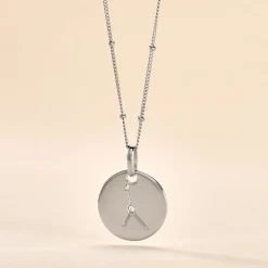 Collier Astr Argent Oxydes De Zirconium