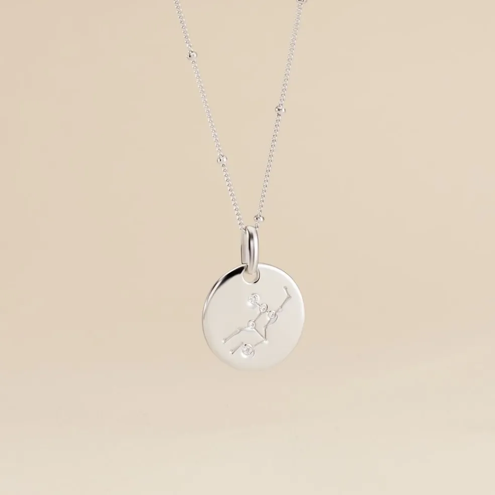 Collier Astr Argent Oxydes De Zirconium