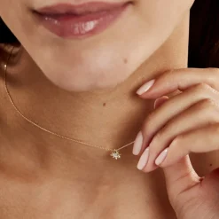 Collier Astralia Or Jaune Oxyde De Zirconium