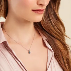 Collier Atieno Argent Blanc Oxyde De Zirconium