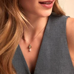 Collier Audley Or Jaune Perle De Culture