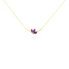 Collier Augustina Or Jaune Amethyste Oxyde De Zirconium