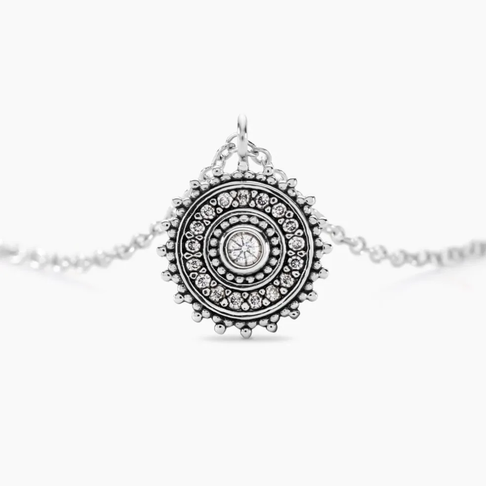 Collier Auretta Argent Blanc Oxyde De Zirconium