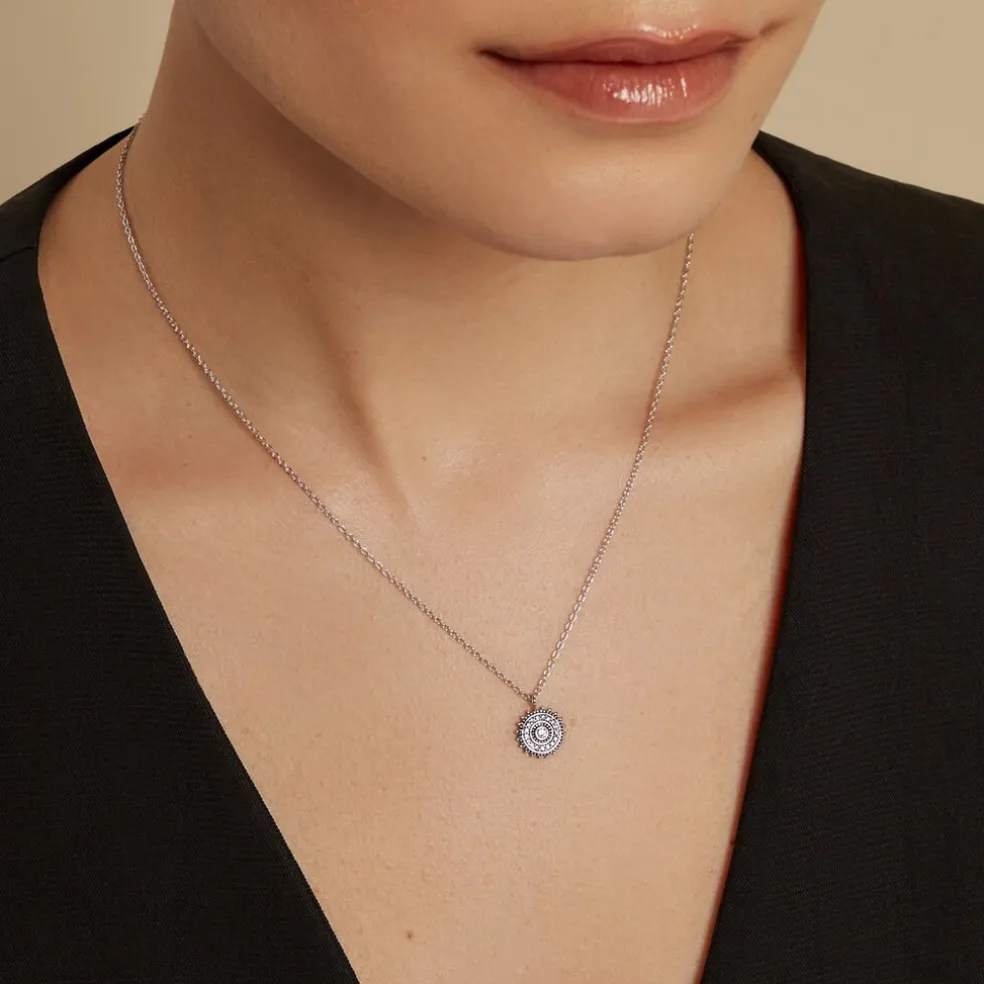 Collier Auretta Argent Blanc Oxyde De Zirconium