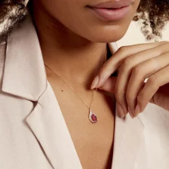 Collier Aurora Or Jaune Rubis Et Diamant