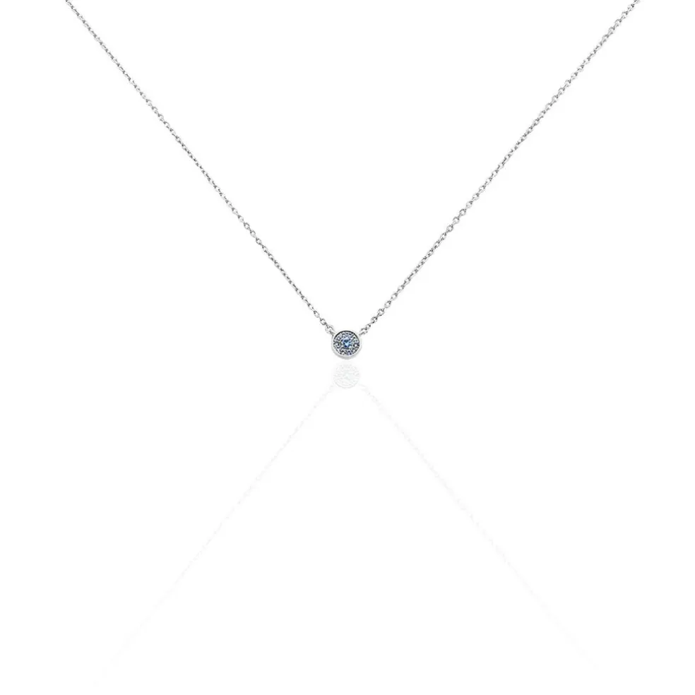 Collier Auxana Argent Blanc Oxyde De Zirconium