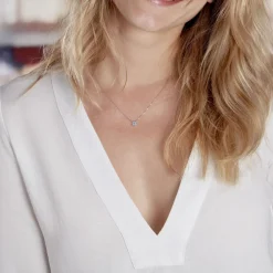 Collier Auxana Argent Blanc Oxyde De Zirconium