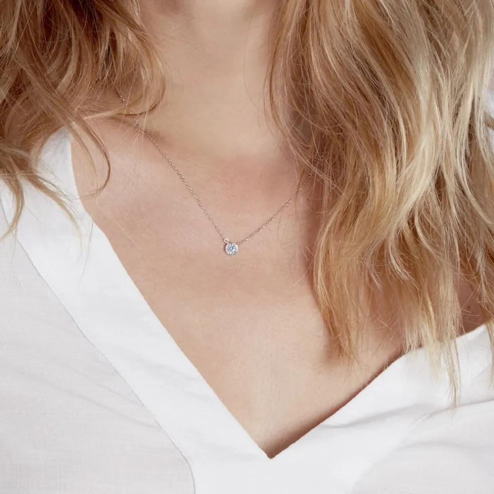 Collier Auxana Argent Blanc Oxyde De Zirconium