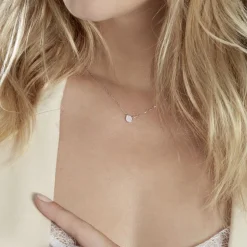 Collier Auxana Argent Blanc Oxyde De Zirconium