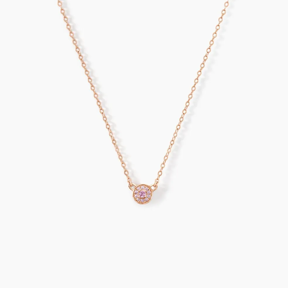 Collier Auxana Argent Rose Oxyde De Zirconium