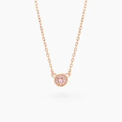 Collier Auxana Argent Rose Oxyde De Zirconium