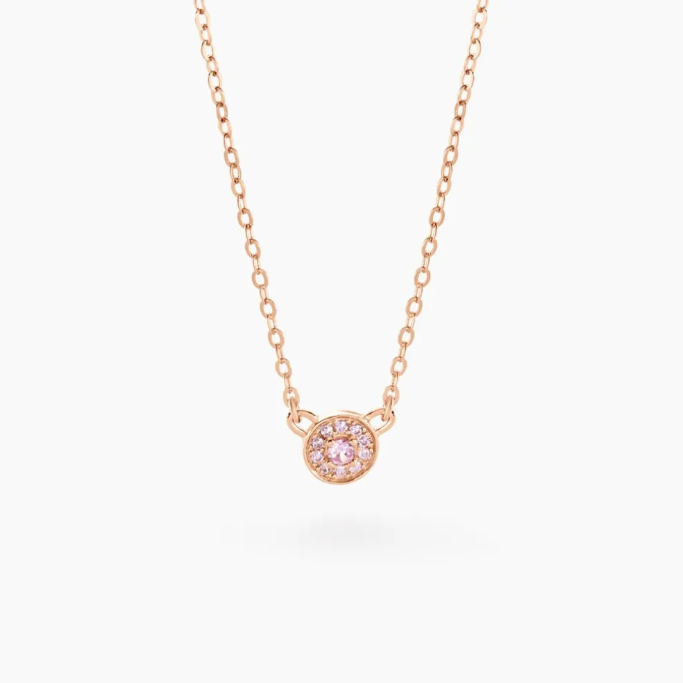 Collier Auxana Argent Rose Oxyde De Zirconium