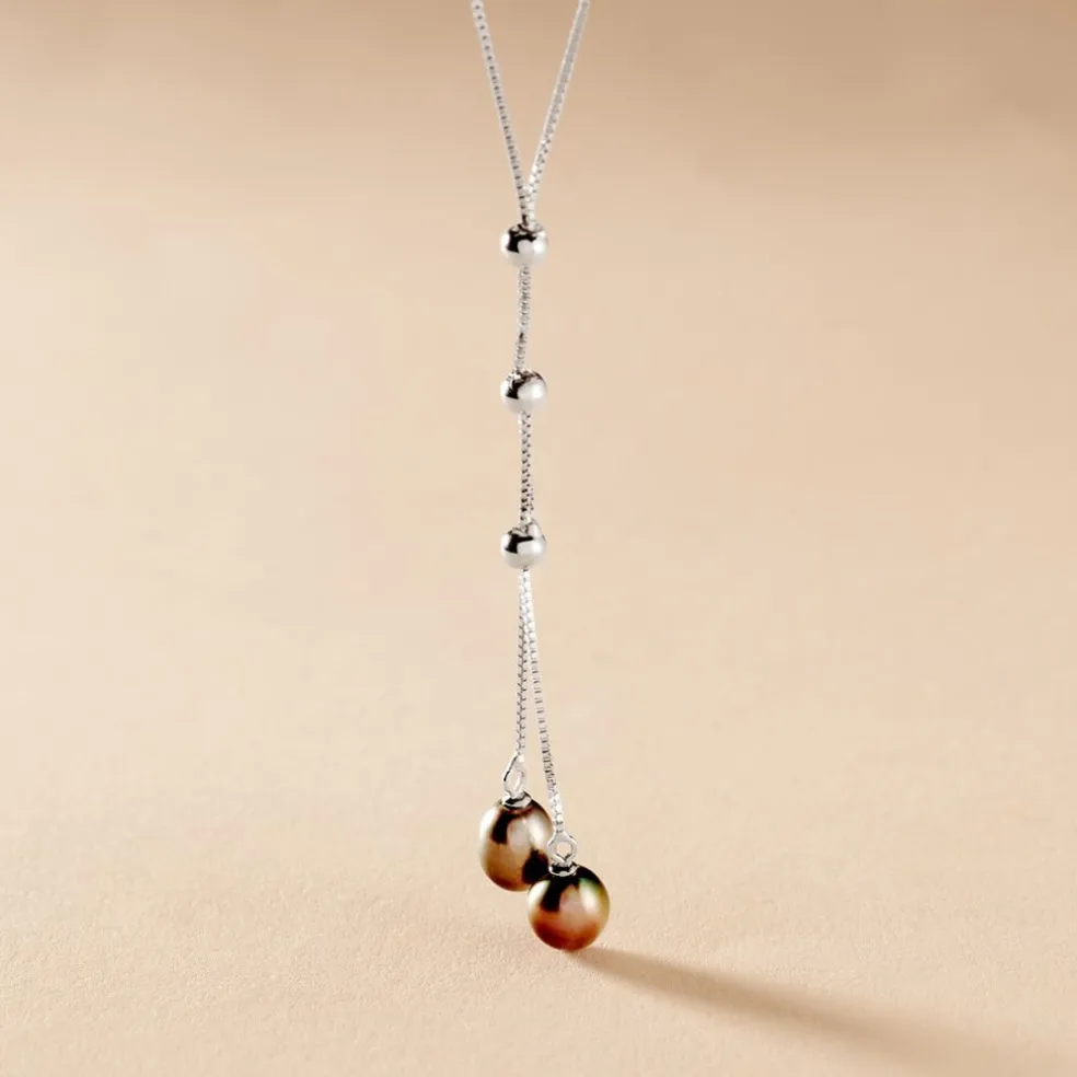 Collier Axell Argent Blanc Perle De Culture