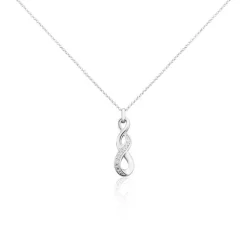 Collier Ayhan Argent Blanc Oxyde De Zirconium