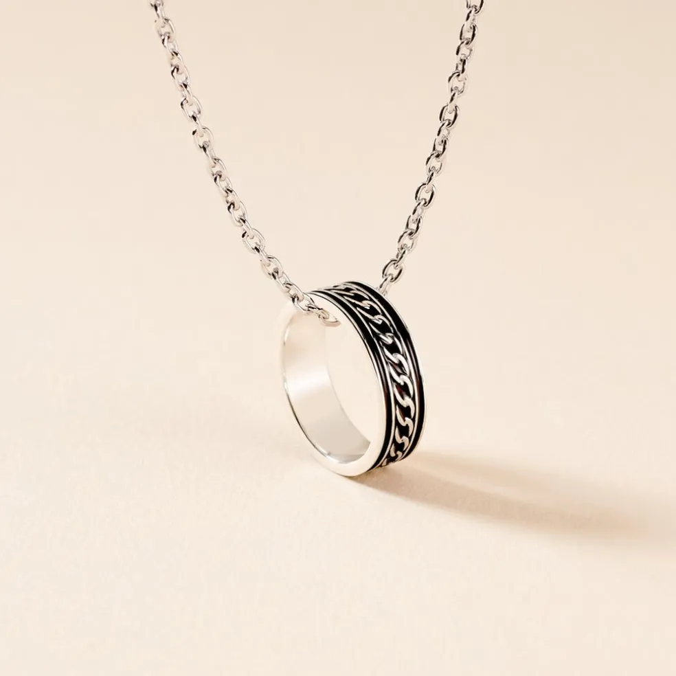 Collier Balthazar Argent Blanc