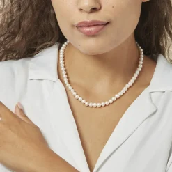 Collier Baroque Or Jaune Perle De Culture