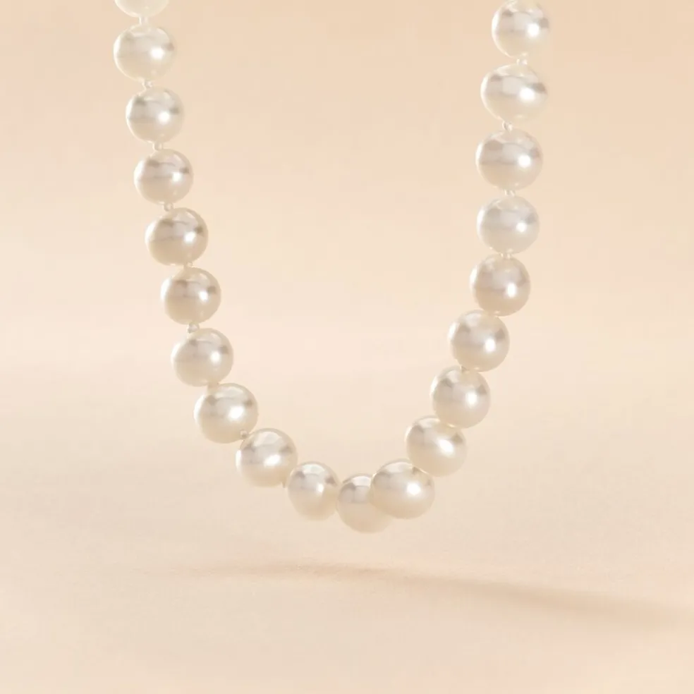 Collier Baroque Or Jaune Perle De Culture