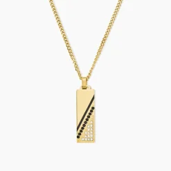 Collier Bartev Acier Jaune Cristal