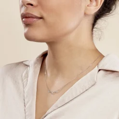 Collier Bartoumieu Argent Blanc Oxyde De Zirconium