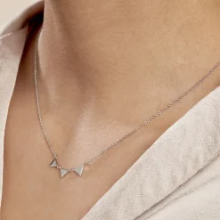 Collier Bartoumieu Argent Blanc Oxyde De Zirconium