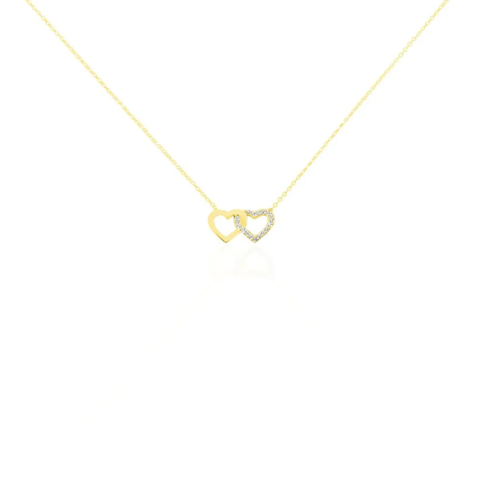 Collier Bassam Or Jaune Oxydes De Zirconium