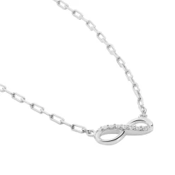 Collier Bastin Argent Blanc Oxyde De Zirconium