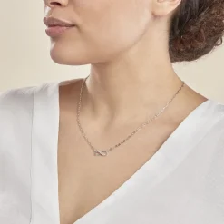 Collier Bastin Argent Blanc Oxyde De Zirconium