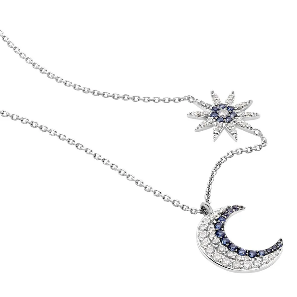 Collier Bekhta Or Blanc Oxyde De Zirconium