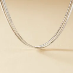 Collier Benedicta Argent Blanc