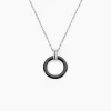 Collier Bertillianne Argent Blanc Céramique Et Oxyde De Zirconium