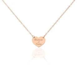 Collier Betie Argent Rose
