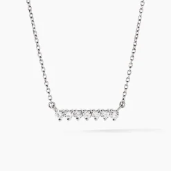 Collier Blitalia Or Blanc Diamant Synthétique
