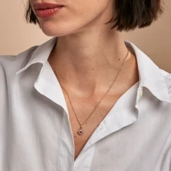 Collier Bobbie Plaqué Or Jaune Oxyde De Zirconium