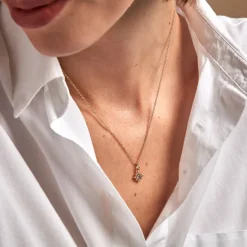 Collier Bobbie Plaqué Or Jaune Oxyde De Zirconium