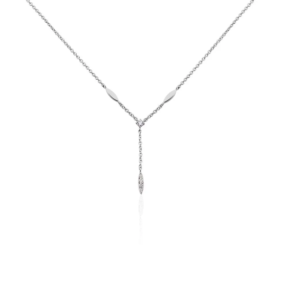 Collier Bormana Argent Blanc Oxyde De Zirconium