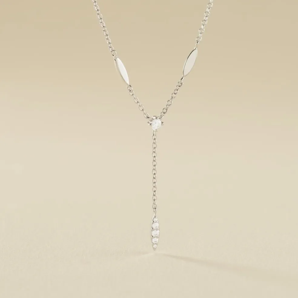 Collier Bormana Argent Blanc Oxyde De Zirconium