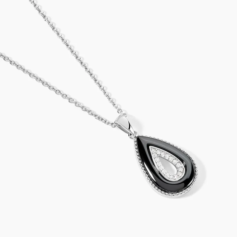 Collier Boyce Argent Blanc Céramique Oxyde De Zirconium