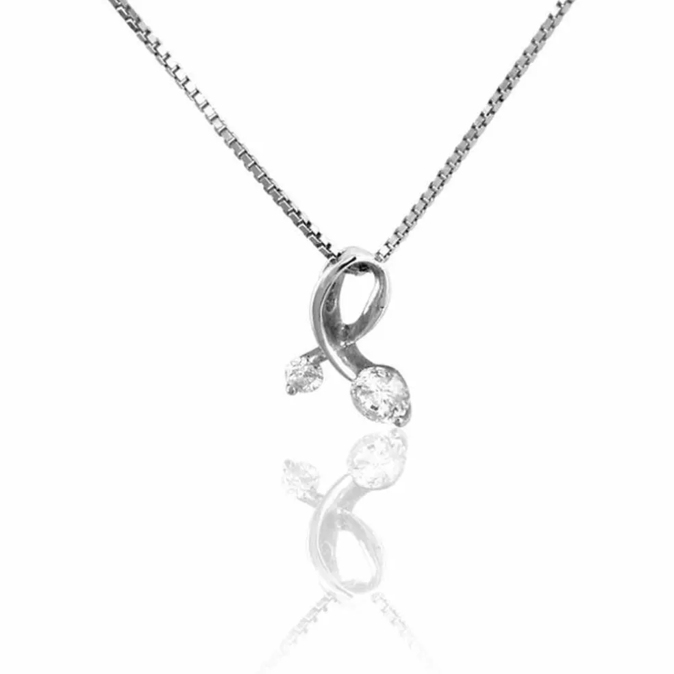 Collier Briaga Argent Blanc Oxyde De Zirconium