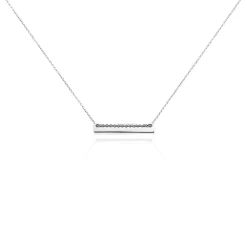 Collier Bronwen Argent Blanc
