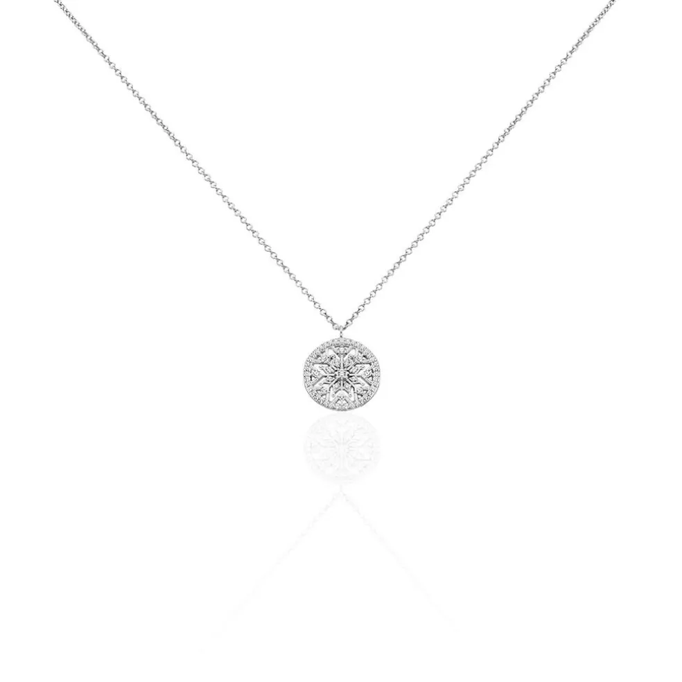 Collier Brunilda Argent Blanc Oxyde De Zirconium