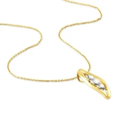 Collier Caline Or Jaune Diamant