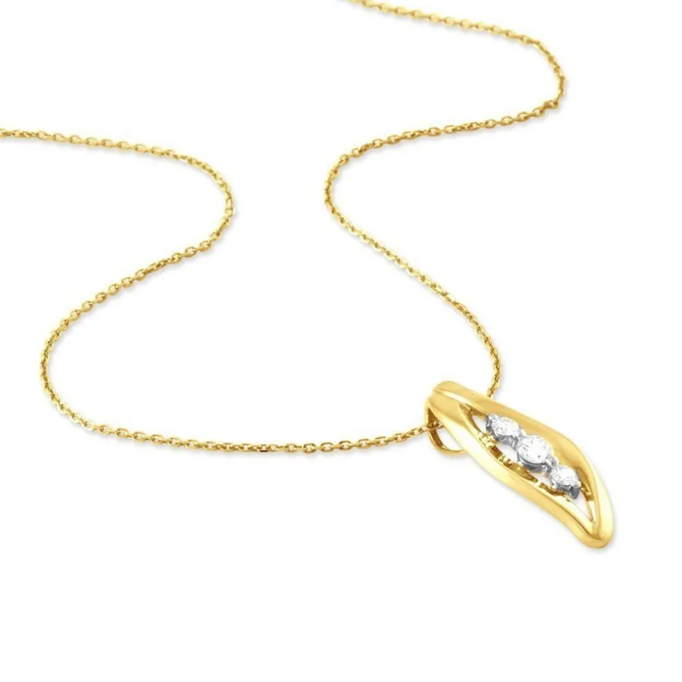 Collier Caline Or Jaune Diamant