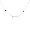 Collier Callias Argent Blanc Oxyde De Zirconium Noir